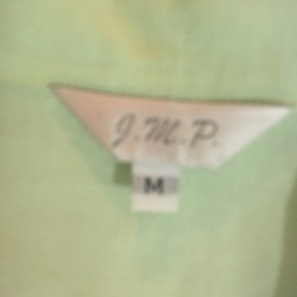 JMP Green Linen 2 pc Blouse/Pants Set Size Medium - Picture 8 of 9